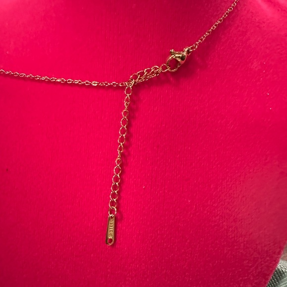 Christmas Tree Necklace Stainless Steel Gold tone and Teal Jewelry travel case - Picture 4 of 4